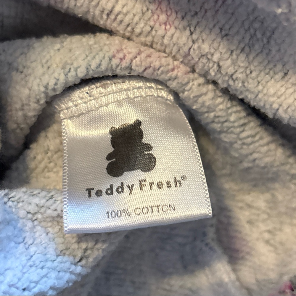 VTG Teddy Fresh Women's Floral/White Grandma Jogger Sweatpants SMALL-Patch Logo - Picture 12 of 13